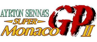 Ayrton Senna's Super Monaco GP II logo for Sega Mega Drive